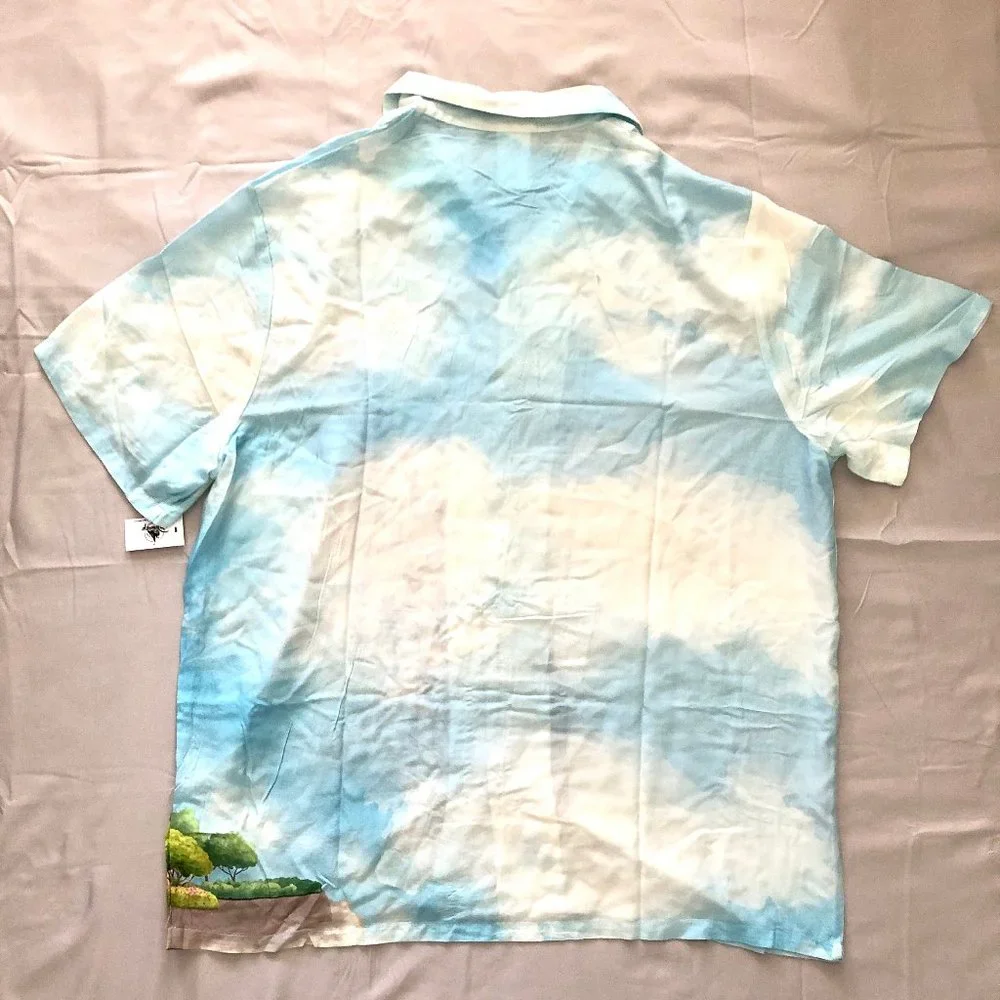 Walt Disney World 50Th Anniversary Castle Woven Button Down Camp Shirt XL - NEW - Picture 4 of 5